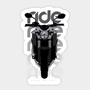 Ride suzuki gsx-s750 front bw Sticker